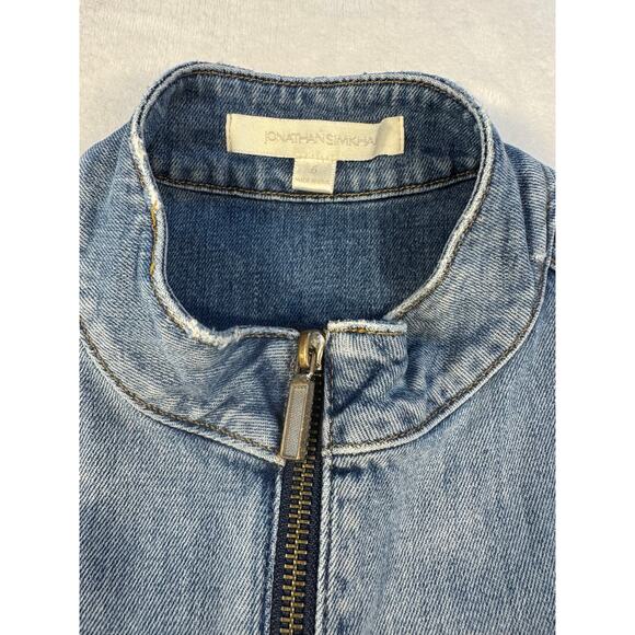 Jonathan Simkhai Denim Zipper Utility Jumpsuit Jean BodySuit Onesie 6 Small - Picture 3 of 16